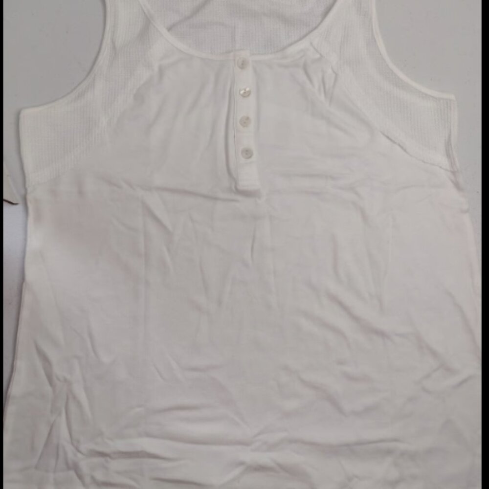 Cutiefox Women's Tank Top Sleeveless Summer Loose Casual Shirt Sz XL White(F2)